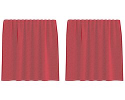 vidaXL - Gordijnen - voile - met - roedezakken - 2 - st - wijnrood