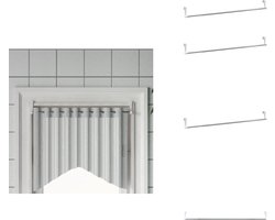 vidaXL Gordijnrail - Gordijnrails - Gordijnroede - Douchegordijnrail - Gordijnrails 2 st 60-105 cm aluminium wit en zilverkleurig
