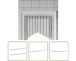 vidaXL Gordijnrails 2 st 40-60 cm aluminium wit Gordijnrail - Gordijnroede - Aluminium Gordijnrail - Verstelbare Gordijnrail - Wandmontage Gordijnrail