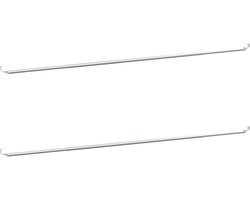 vidaXL Gordijnrails 2 st verstelbaar 90-130 cm Gordijnroede - Gordijnrails - Privacy - Aluminium - Telescopisch