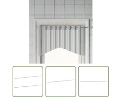 vidaXL Gordijnrails - Gordijnroede - Gordijnrails 2 st 90-130 cm aluminium wit en zilverkleurig - Privacy - Aluminium - Telescopisch