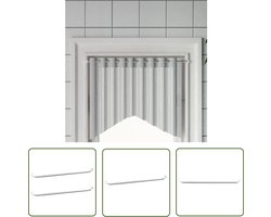 vidaXL Gordijnroedes - Gordijnrails - Gordijnrails 2 st 40-60 cm aluminium wit en zilverkleurig - Aluminium Gordijnrails - Adjustable Gordijnrails - Wandmontage Gordijnrails