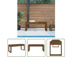 vidaXL Grenenhout - Tuinbank - Tuinbank 110x38x45 cm massief grenenhout honingbruin - Outdoor Furniture - Lounge Set - Balkon Meubel
