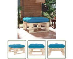 vidaXL Grenenhouten Bank - Tuinhocker - Tuinhocker pallet geïmpregneerd grenenhout - Buitenschrijnwerk - Lounge Set - Balkon Meubel