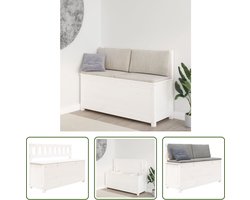 vidaXL Grenenhouten Bankje - Bankje - Bankje 110x41x76,5 cm massief grenenhout wit - Vintage Bankje - Salontafel - Stoel