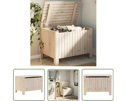vidaXL Grenenhouten Kast - Opbergbox - Opbergbox met deksel RANA 80x49x54 cm massief grenenhout - Opslagkast - Vintage Kast - Rustic Furniture