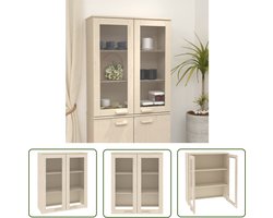 vidaXL Grenenhouten Kast - Opzetkast - Opzetkast HAMAR 85x35x100 cm massief grenenhout honingbruin - Bruine Kast - Salontafel - Tv Tafel