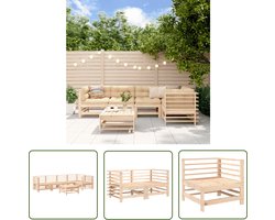 vidaXL Grenenhouten Lounge Set - Tuin Lounge Set - 6-delige Loungeset massief grenenhout - Loungebankset - Outdoor Furniture - Patio Set
