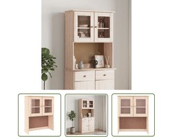 vidaXL Grenoble Hout - Opzetkast - Opzetkast ALTA 77x30x92 cm massief grenenhout - Vintage Kast - Opbergkast - Salontafel