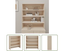 vidaXL Grenoble Hout - Opzetkast - Opzetkast HAMAR 90x30x100 cm massief grenenhout honingbruin - Bruine Kast - Salontafel - Tv Tafel