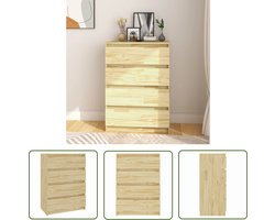 vidaXL Grenoblehouten Kast - Bijzetkast - Bijzetkast 60x36x84 cm massief grenenhout - Bruine Kast - Salontafel - Opbergkast