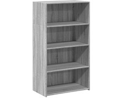 vidaXL Grijze Kast - Hoge Kast - Hoge kast 70x41x124 cm bewerkt hout grijs sonoma eikenkleurig - Houten Kast - Badkamerkast - Slaapkamerskast