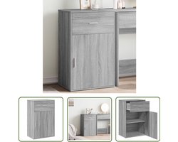 vidaXL Grijze Opbergkast - Opbergkast - Opbergkast 56,5x39x90 cm bewerkt hout grijs sonoma eikenkleurig - Sonoma Eiken - Houtskelet - Tv Meubel