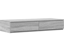 vidaXL - Grijze - Sonoma - Lade - voor - Bed - - - 75x36,5x16,5 - cm - - - Gemaakt - van - Kunststof - Hout