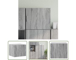 vidaXL Grijze Wandkast - Wandkast - Wandkast 45x42,5x40 cm bewerkt hout grijs sonoma eikenkleurig - Houten Wandkast - Sonoma Eiken Kleur - Compact Design