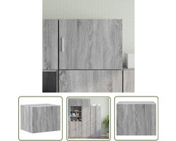 vidaXL Grijze Wandkast - Wandkast - Wandkast 50x42,5x40 cm bewerkt hout grijs sonoma - Houten Wandkast - Badkamerkast - Keukenkast