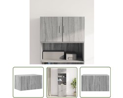 vidaXL Grijze Wandkast - Wandkast - Wandkast 70x42,5x40 cm bewerkt hout grijs sonoma - Houten Wandkast - Badkamerkast - Keukenkast