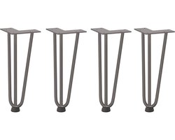 vidaXL Haarspeld tafelpoten - 30 cm - Massief staal Haarspeld Tafelpoten - Tafelpoten Staal - Industriële Tafelpoten - Vintage Tafelpoten - Modern Tafelpoten