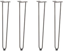 vidaXL Haarspeld tafelpoten 72 cm massief staal Haarspeld Tafelpoten - Tafelpoten Industrieel - Metalen Tafelpoten - Staal Tafelpoten - Tafelpoten Modern