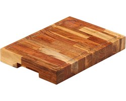 vidaXL Hakblok massief acaciahout 30x21x4 cm Slijpplank - Snijplank Acacia - Houten Snijplank - Snijplank Naturel - Keukenaccessoires