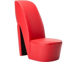 vidaXL - Hakstoel - kunstleer - rood