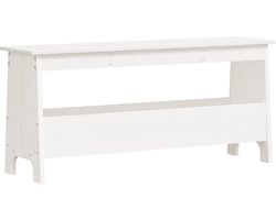 vidaXL - Halbank - 100x28x45 - cm - massief - grenenhout - wit