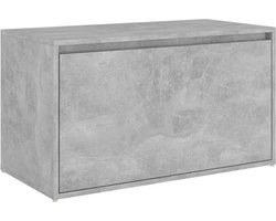 vidaXL - Halbank - 80x40x45 - cm - bewerkt - hout - betongrijs