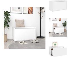 vidaXL Halbank - Halbanken - Gangbank - Opbergbank - Halbankje 80x40x45 cm bewerkt hout wit