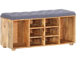 vidaXL - Halbankje - 100x35x47 - cm - massief - mangohout