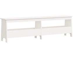 vidaXL - Halbankje - 160x28x45 - cm - massief - grenenhout - wit