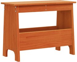 vidaXL - Halbankje - 60x28x45 - cm - massief - grenenhout - wasbruin