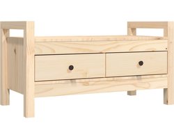 vidaXL - Halbankje - 80x40x43 - cm - massief - grenenhout
