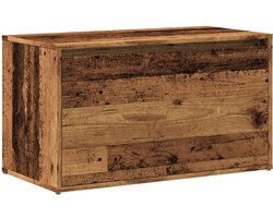 vidaXL Halbankje 80x40x45 cm bewerkt hout oud houtkleurig - Bank - Banken - Bankje - Halbank