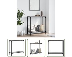 vidaXL Haltafel - Wandtafel - Wandtafel 75x30,5x75 cm bewerkt hout grijs sonoma - Consoletafel - Grijze Tafel - Houten Tafel