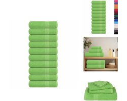 vidaXL Handdoek - Handdoeken - Badhanddoek - Badlaken - Handdoeken 10 st 50x100 cm 360 g/m² 100% katoen appelgroen