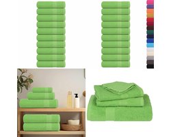 vidaXL Handdoeken 10 st 50x100 cm 360 g/m² 100% katoen appelgroen - Handdoek - Handdoeken - Badhanddoek - Badlaken