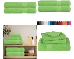 vidaXL Handdoeken 2 st 100x200 cm 360 g/m² 100% katoen appelgroen - Handdoek - Handdoeken - Handdoek Op Het Strand - Badhanddoek