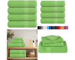 vidaXL Handdoeken 4 st 50x100 cm 360 g/m² 100% katoen appelgroen - Handdoek - Handdoeken - Badhanddoek - Badlaken