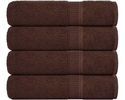 vidaXL - Handdoeken - 4 - st - 50x100 - cm - 360 - g/m² - 100% - katoen - bruin