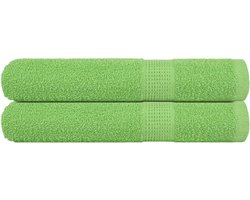 vidaXL - Handdoeken - FROGN - 2 - st - 100x200 - cm - 360 - g/m² - appelgroen