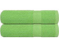 vidaXL - Handdoeken - FROGN - 2 - st - 50x100 - cm - 360 - g/m² - appelgroen