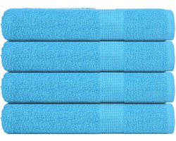 vidaXL - Handdoeken - FROGN - 4 - st - 100x200 - cm - 360 - g/m² - turquoise