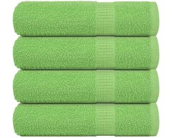 vidaXL - Handdoeken - FROGN - 4 - st - 50x100 - cm - 360 - g/m² - appelgroen