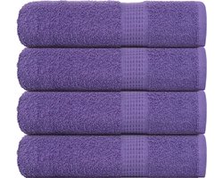 vidaXL - Handdoeken - FROGN - 4 - st - 50x100 - cm - 360 - g/m² - paars