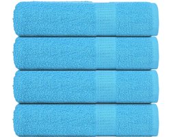 vidaXL - Handdoeken - FROGN - 4 - st - 50x100 - cm - 360 - g/m² - turquoise