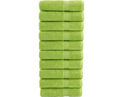 vidaXL - Handdoeken - SOLUND - 10 - st - 600 - g/m² - 50x100 - cm - appelgroen