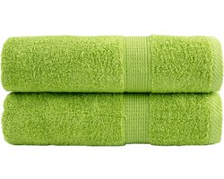 vidaXL - Handdoeken - SOLUND - 2 - st - 600 - g/m² - 50x100 - cm - appelgroen