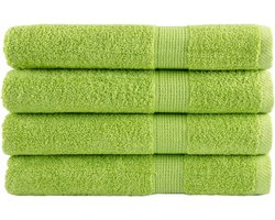 vidaXL - Handdoeken - SOLUND - 4 - st - 600 - g/m² - 100x200 - cm - appelgroen