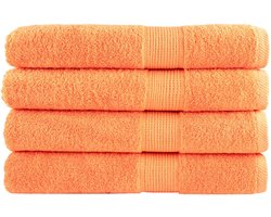 vidaXL - Handdoeken - SOLUND - 4 - st - 600 - g/m² - 100x200 - cm - oranje