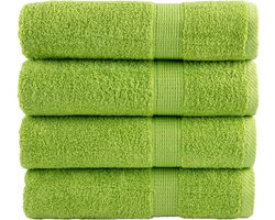 vidaXL - Handdoeken - SOLUND - 4 - st - 600 - g/m² - 50x100 - cm - appelgroen